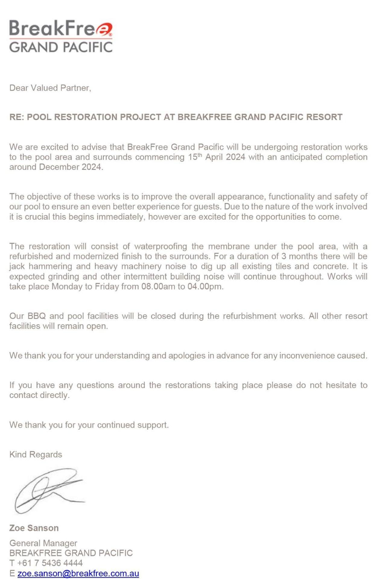 Aparthotel Breakfree Grand Pacific à Caloundra Extérieur photo